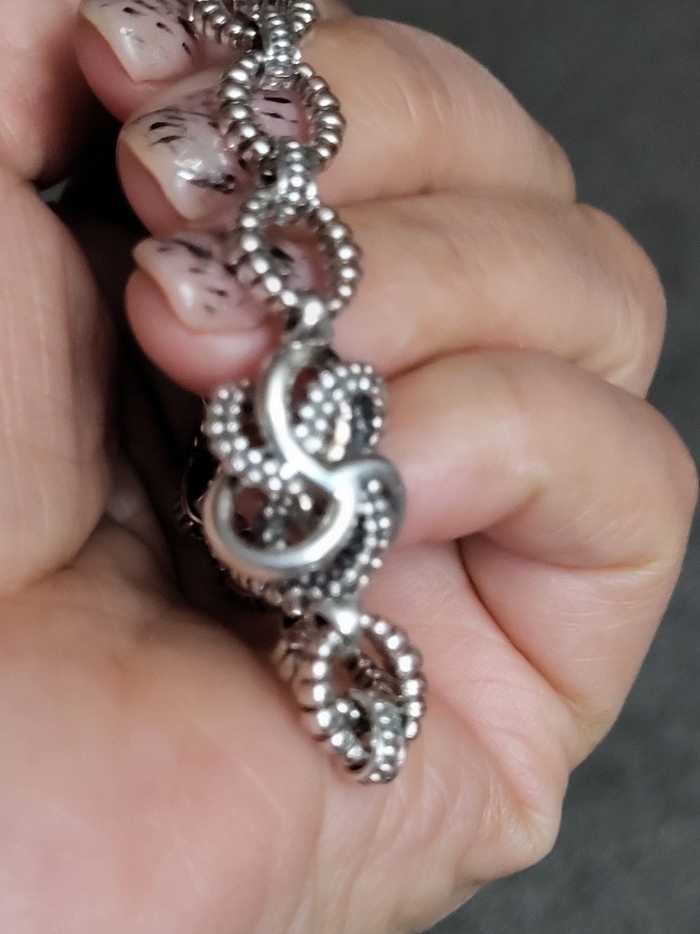 LAGOS Silver and Gold Love Knot Pendant Bracelet. Without original box. # 227 - Picture 4 of 9